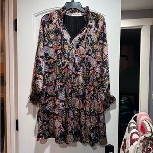 Impressions Boutique Paisley Boho Tiered Dress
